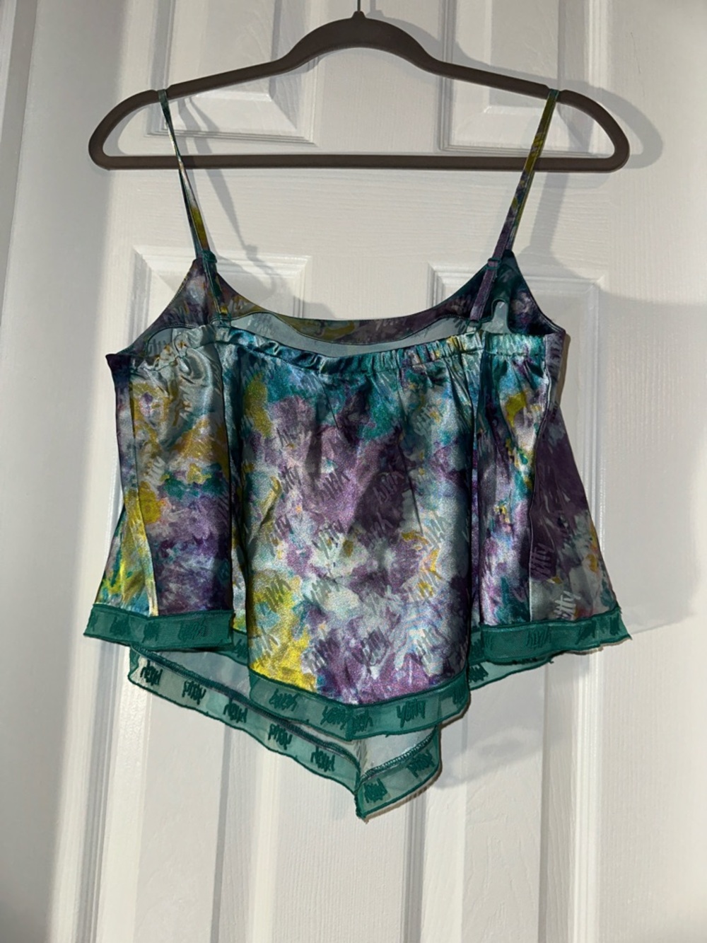 YITTY Teal, Purple & Yellow Handkerchief Hem Cami - Picture 2 of 3